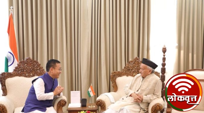 सिक्कीमच्या मुख्यमंत्र्यांनी घेतली राज्यपाल कोश्यारींची भेट