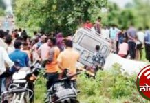 प्रवासी वाहनांच्या धडकेत महिला जागीच ठार