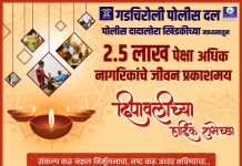 गडचिरोली पोलीस दला कडून दिपावलीच्या हार्दिक शुभेच्छा…