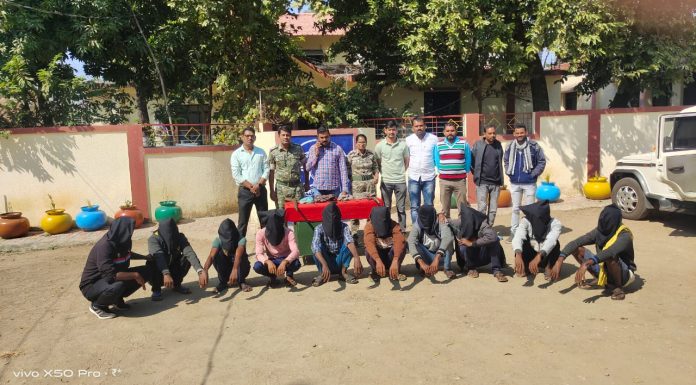 नक्षलवाद्यांच्या वतीने खंडणी वसुल करणाऱ्या १० नक्षल समर्थकांना अटक