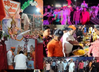 रामनवमीच्या उत्सवानिमित्त आलापल्लीत शोभायात्र