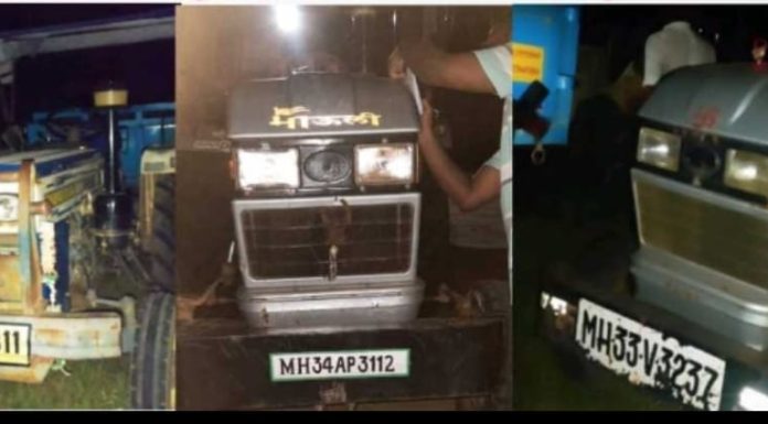 अखेर अवैध रेती तस्करी करणाऱ्या ट्रॅक्टरवर कारवाई