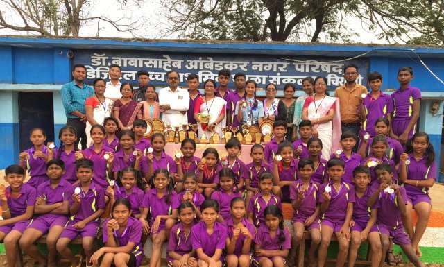 केंद्रस्तरीय संमेलनात डॉ. बाबासाहेब आंबेडकर नगरपरिषद उच्च प्राथमिक शाळा संकुल अव्वल