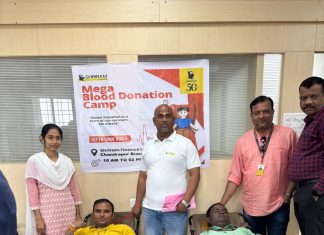 श्रीराम फायनांस लिमिटेड चंद्रपूर शाखा येथे रक्तदान शिबिर उत्साहात