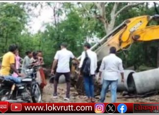 गडचिरोलीत गर्भवती महिलेला जेसीबीच्या बकेटधून काढावा लागला मार्ग