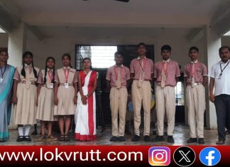 संजीवनी विद्यालय नवेगांव येथे शालेय मंत्रीमंडळाची स्थापना