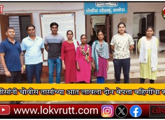 धानोरा पोलीसांनी चोवीस तासाच्या आत लावला दोन बेपत्ता बहिणींचा शोध