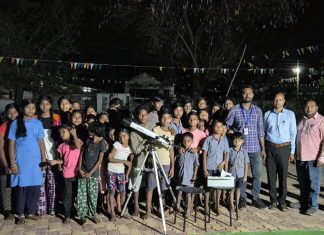 जि. प. उच्च प्राथमिक शाळा मारकबोडी येथे टेलिस्कोप मेळावा