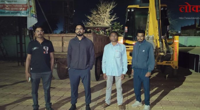 मुरुमगाव : अवैधरित्या रेती तस्करी करणारे जेसीबी व ट्रॅक्टर केली जप्त