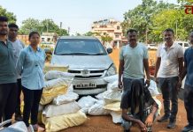 गडचिरोली पोलिसांची मोठी कारवाई ; ९.२४ लाखांची सुगंधित तंबाखूसह इनोव्हा जप्त, दोघांविरुद्ध गुन्हा दाखल
