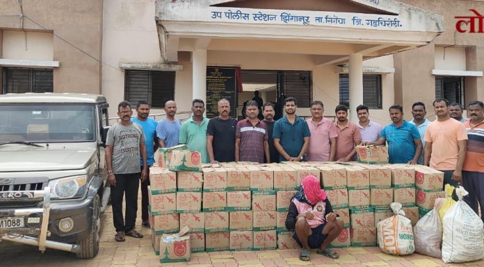 गडचिरोलीत मोठी कारवाई : अवैध देशी दारूसाठा व चारचाकी वाहनासह 20.70 लाखांचा मुद्देमाल जप्त