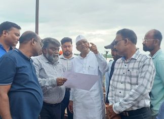 मार्कंडा मंदिर जीर्णोद्धार कामाची खासदार डॉ. नामदेव किरसान यांच्याकडून पाहणी