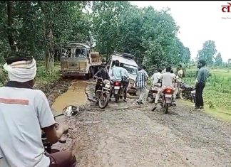 एटापली-जीवनगट्टा मार्ग खड्ड्यांच्या विळख्यात ; अपघात झाला तर जबाबदार कोण ?