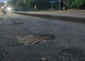 गडचिरोली – आरमोरी मार्गावरील खड्ड्यांमुळे नागरिक त्रस्त ;