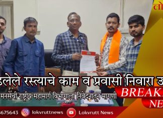 गडचिरोली : रखडलेले रस्त्याचे काम व प्रवासी निवारा उभारा