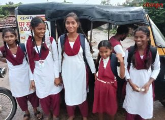 बसफेरी बंद ; विद्यार्थिनींची पायदळ वारी – पालक संतप्त