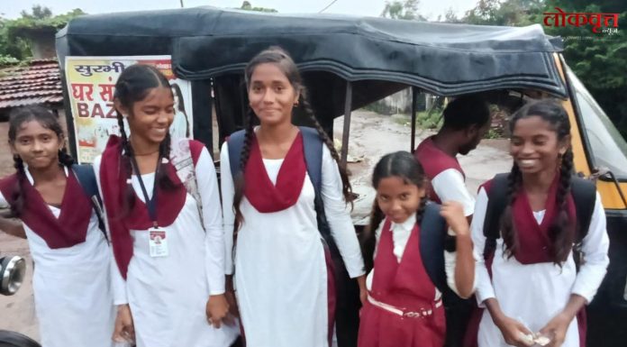 बसफेरी बंद ; विद्यार्थिनींची पायदळ वारी – पालक संतप्त