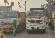 मुख्य चौक ठप्प! इंदिरा गांधी चौकात रात्रभर लोहखनिज ट्रॅक फेल