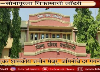 विसापूर–सोनापूरला विकासाची लॉटरी ; ३१ एकर शासकीय जमीन मंजूर, जमिनीचे दर गगनाला