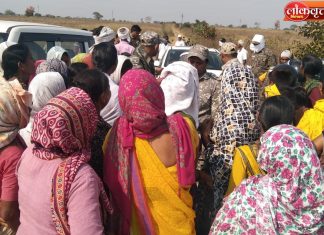 मुधोली चक नं. २ येथे भूसंपादन मोजणीला शेतकऱ्यांचा तीव्र विरोध, प्रशासनाला माघारी फिरावे लागले